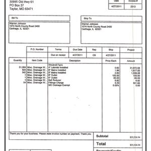 T5 Tile Invoice